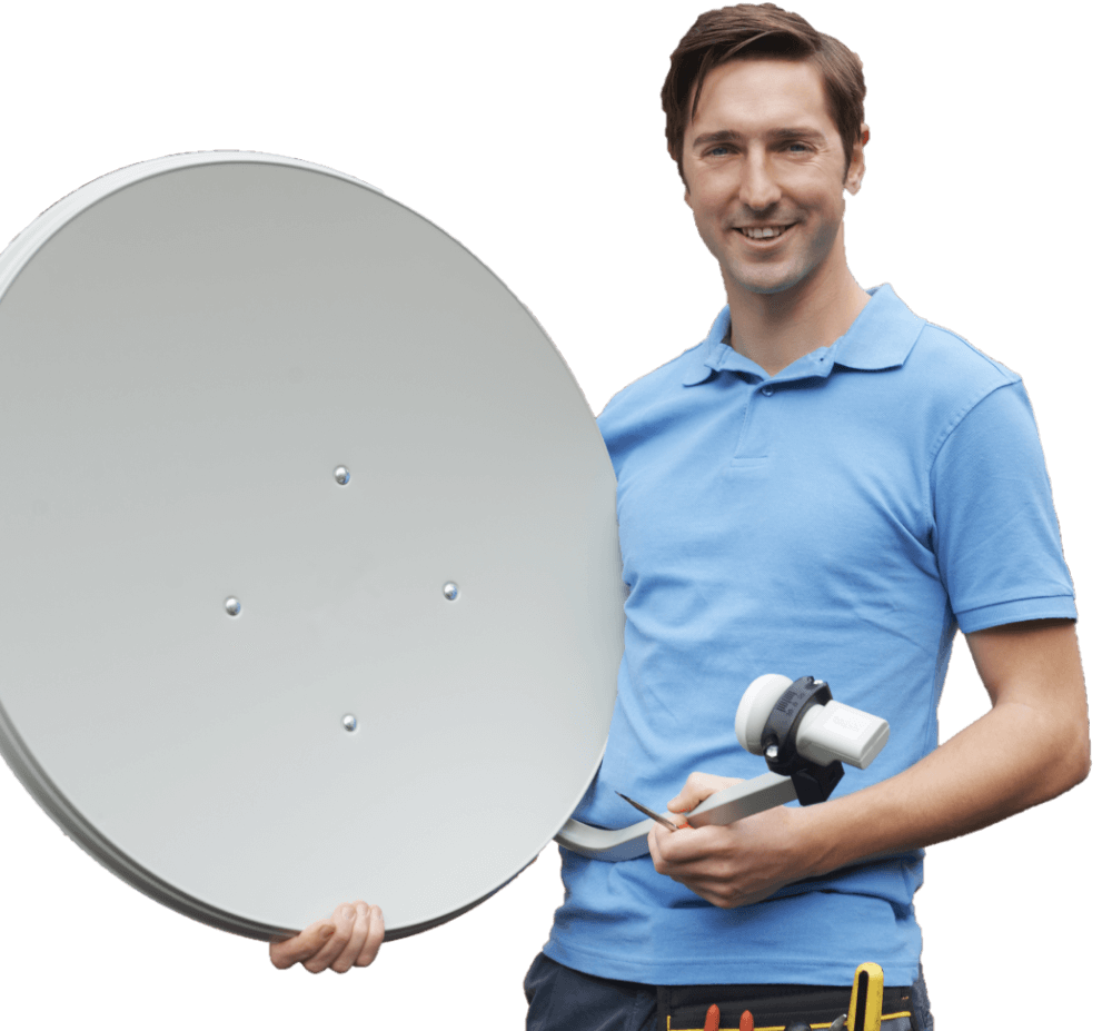 Technik z anteną bez tła